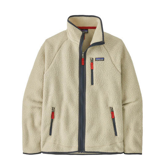 Patagonia Retro Pile Fleece Jacket Pelican w/Smolder Blue
