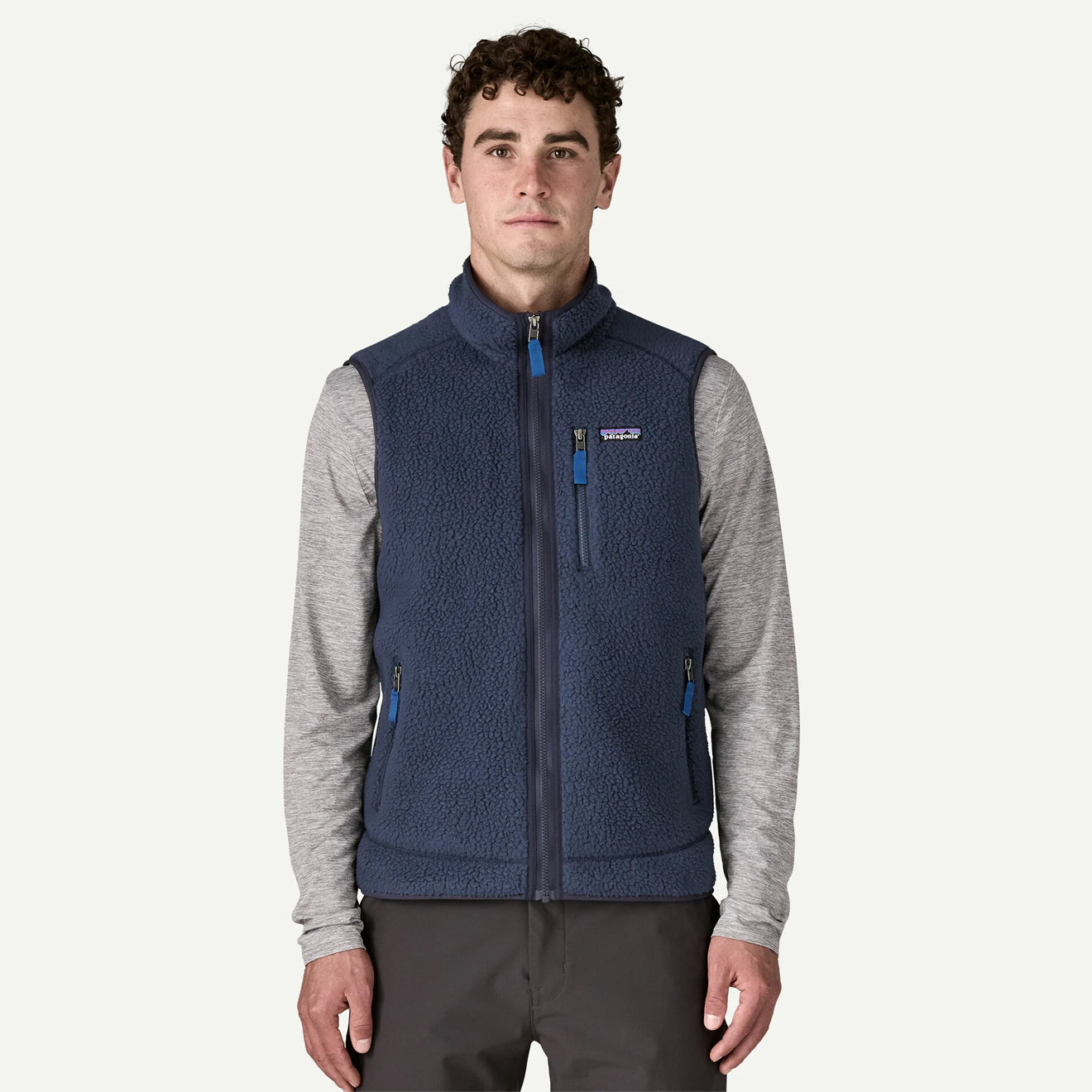 Patagonia Retro Pile Fleece Vest New Navy w/Sunken Blue
