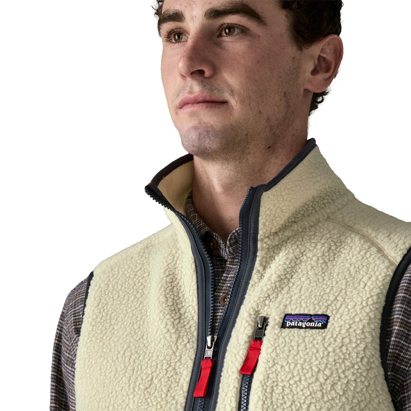 Patagonia Retro Pile Fleece Vest Pelican w/Smolder Blue