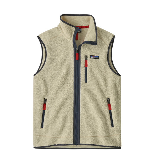 Patagonia Retro Pile Fleece Vest Pelican w/Smolder Blue
