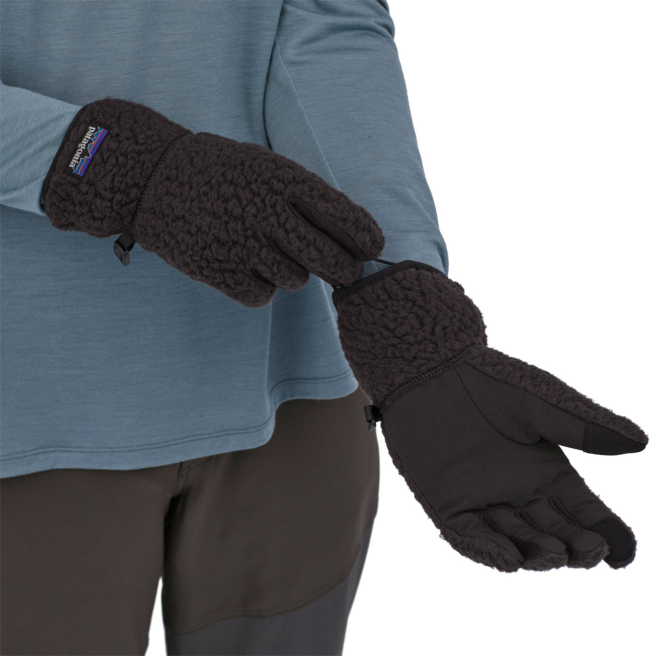 Patagonia Retro Pile Gloves Black - The Sporting Lodge