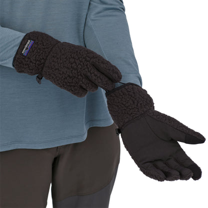 Patagonia Retro Pile Gloves Black - The Sporting Lodge