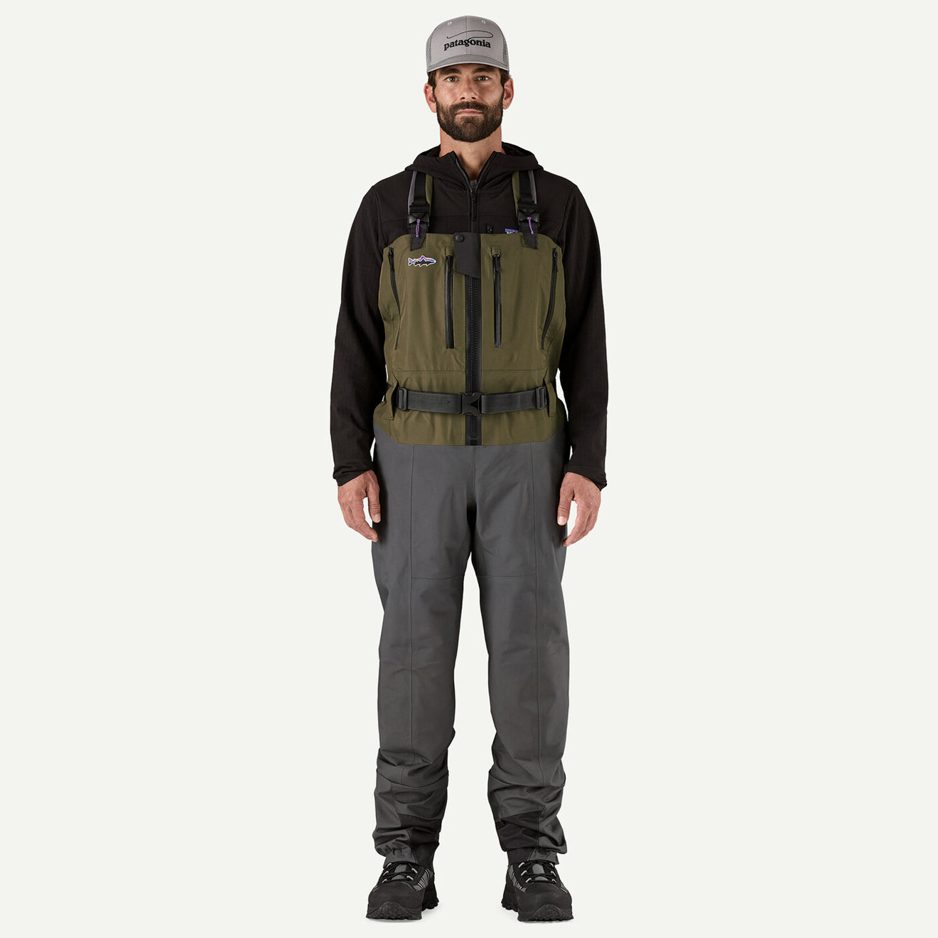 Patagonia Swiftcurrent Expedition Zip Front Waders Basin Green - The Sporting Lodge