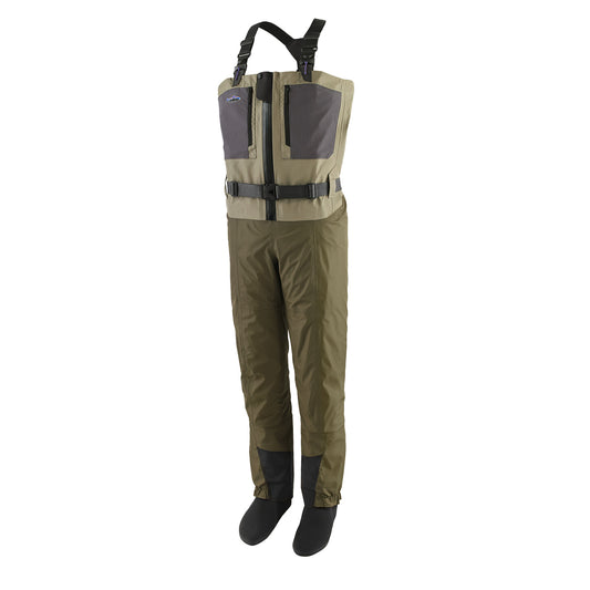 Patagonia Swiftcurrent Traverse Zip Front Waders River Rock Green - The Sporting Lodge