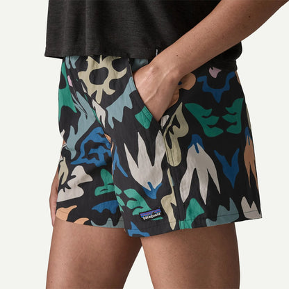 Patagonia Womens Baggies Shorts 5 in. Kaleido Black