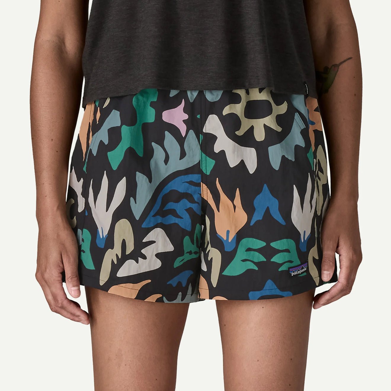 Patagonia Womens Baggies Shorts 5 in. Kaleido Black