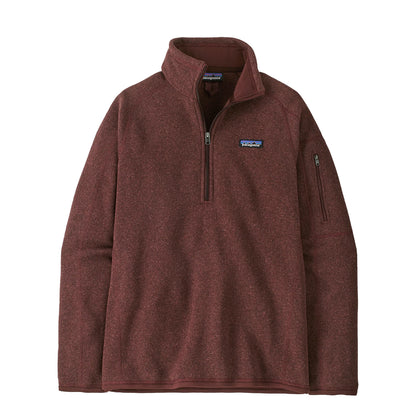 Patagonia Womens Better Sweater 1/4 Zip Fleece Dark Ruby