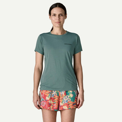 Patagonia Womens Cap Cool Daily Shirt Mother Rays Blue Sage Light Blue Sage X - Dye