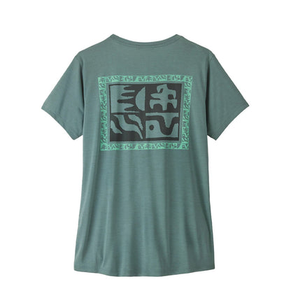 Patagonia Womens Cap Cool Daily Shirt Mother Rays Blue Sage Light Blue Sage X - Dye