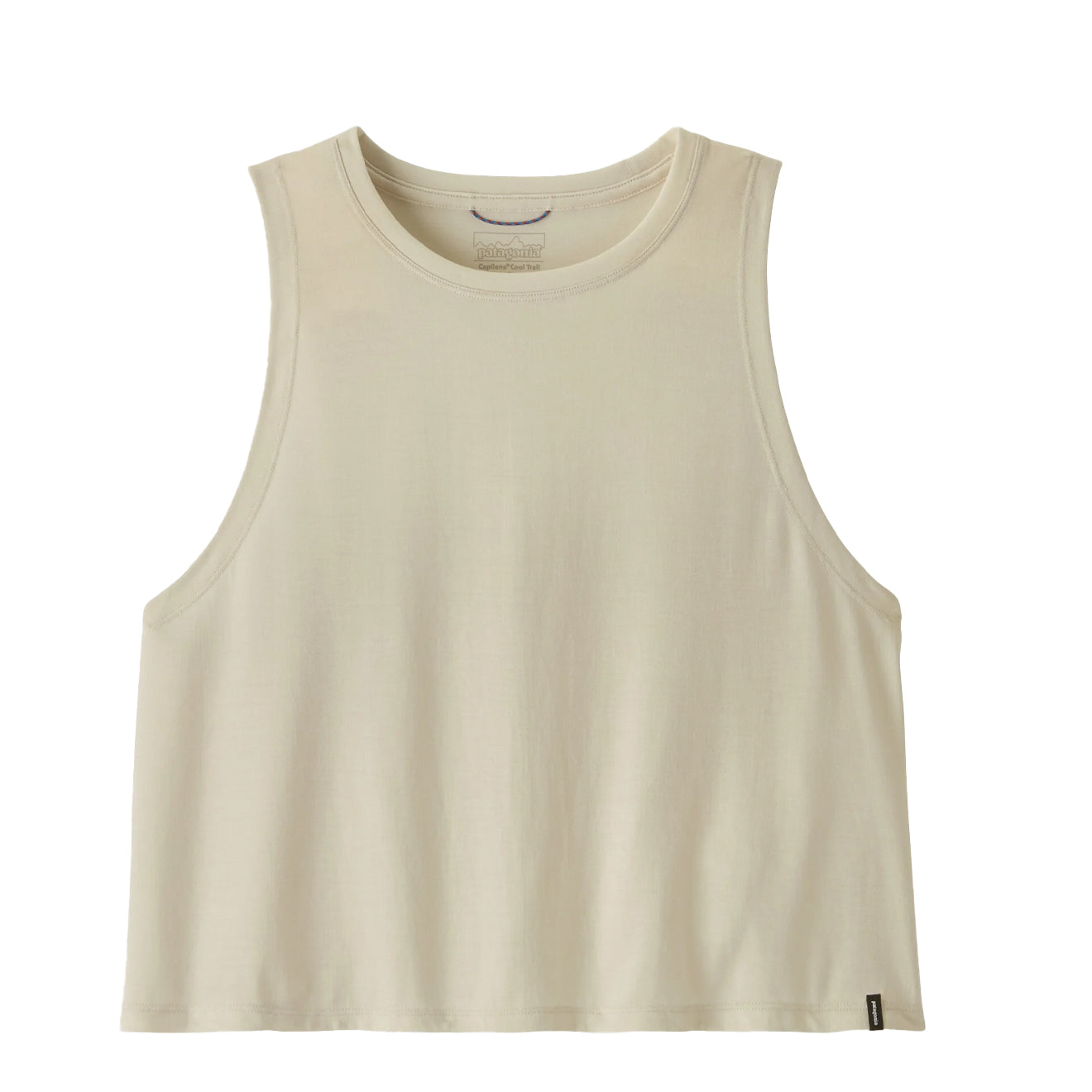 Patagonia Womens Cap Cool Trail Cropped Tank Dyno White