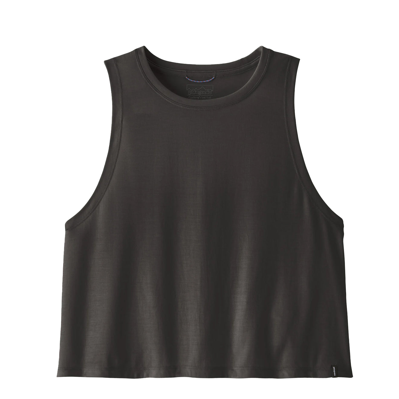 Patagonia Womens Cap Cool Trail Cropped Tank Ink Black