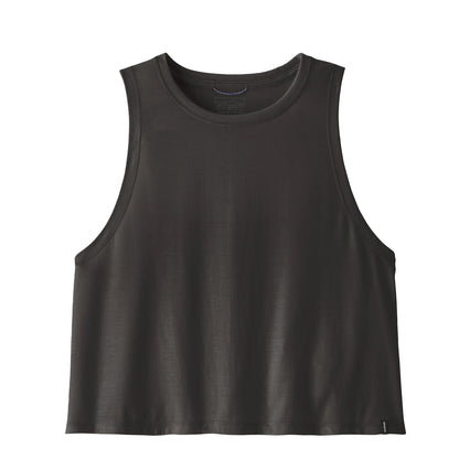 Patagonia Womens Cap Cool Trail Cropped Tank Ink Black