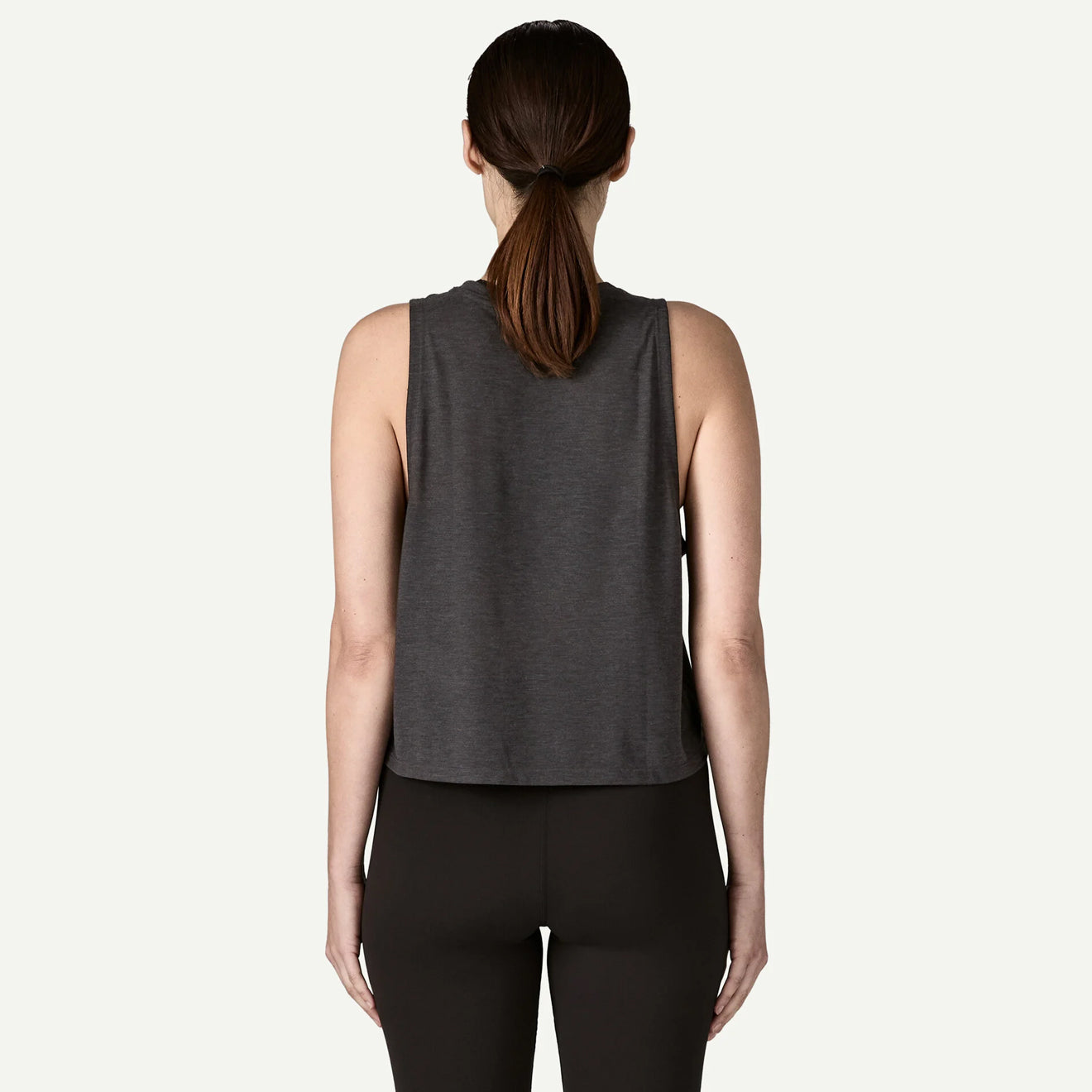 Patagonia Womens Cap Cool Trail Cropped Tank Ink Black