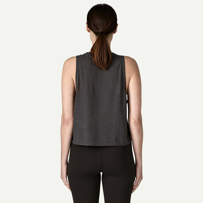 Patagonia Womens Cap Cool Trail Cropped Tank Ink Black