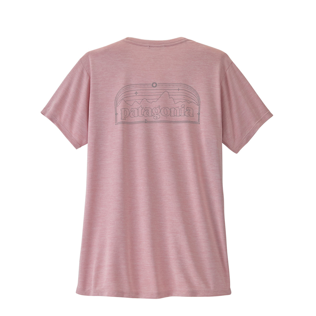 Patagonia Womens Capilene Cool Daily Shirt P-6 Cosmos Fuzzy Mauve Light Fuzzy Mauve X-Dye