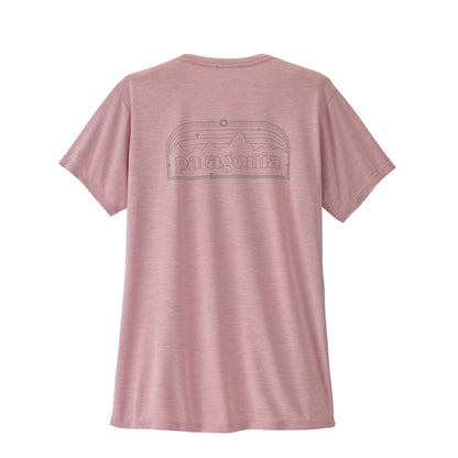 Patagonia Womens Capilene Cool Daily Shirt P-6 Cosmos Fuzzy Mauve Light Fuzzy Mauve X-Dye