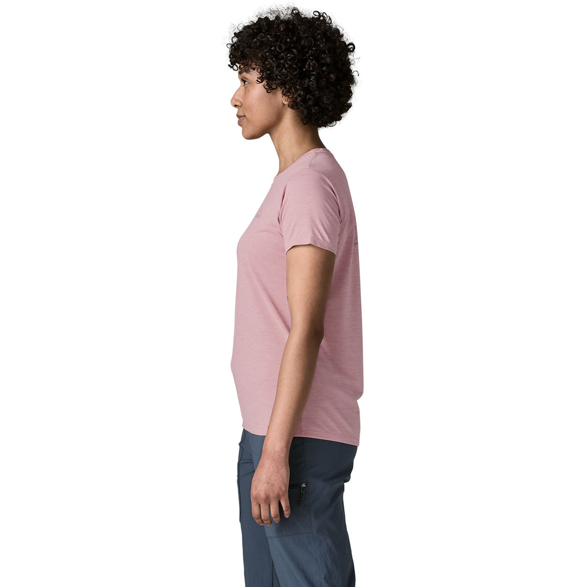 Patagonia Womens Capilene Cool Daily Shirt P-6 Cosmos Fuzzy Mauve Light Fuzzy Mauve X-Dye