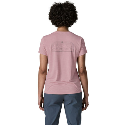 Patagonia Womens Capilene Cool Daily Shirt P-6 Cosmos Fuzzy Mauve Light Fuzzy Mauve X-Dye