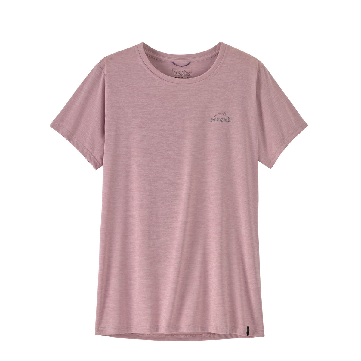 Patagonia Womens Capilene Cool Daily Shirt P-6 Cosmos Fuzzy Mauve Light Fuzzy Mauve X-Dye