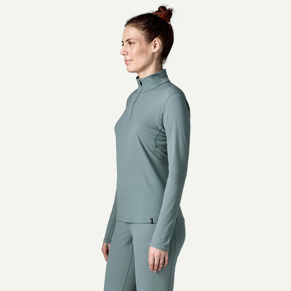 Patagonia Womens Capilene Lightweight Zip-Neck Blue Sage