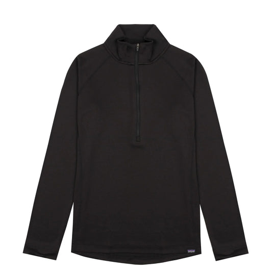 Patagonia Womens Capilene Midweight Zip Neck T-Shirt Black