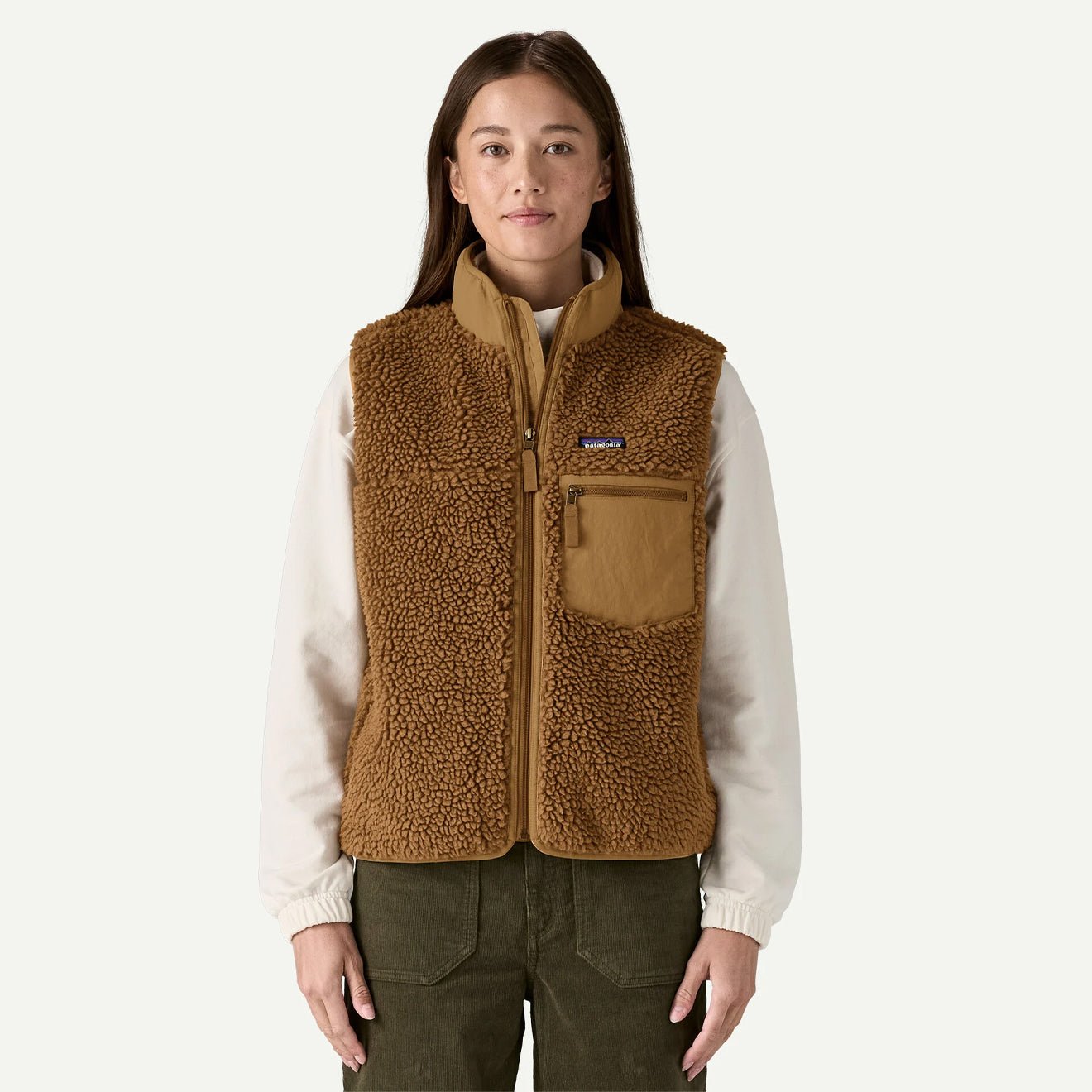 Patagonia Womens Classic Retro-X Fleece Vest Deer Brown – The