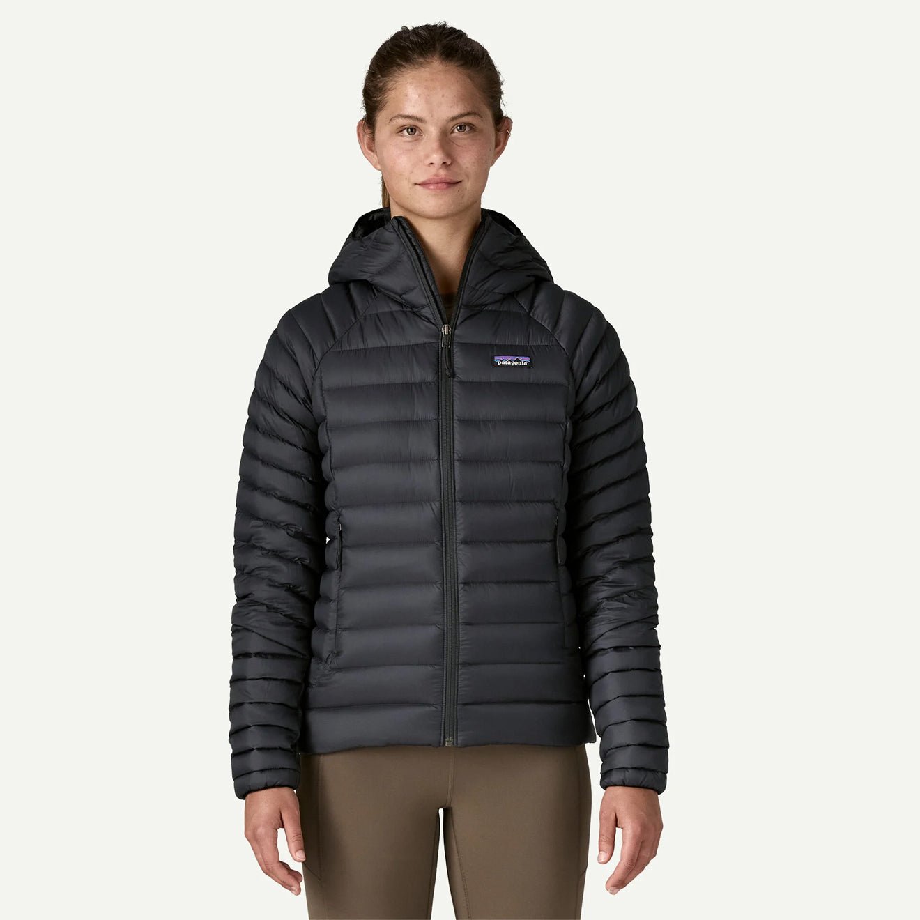 Patagonia Womens Down Sweater Hoody Black - The Sporting Lodge