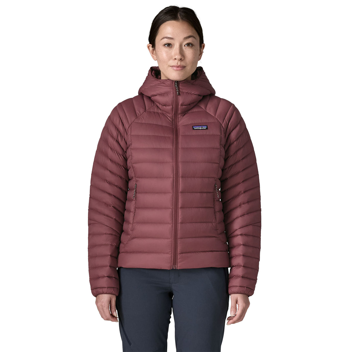 Patagonia Womens Down Sweater Hoody Dark Ruby