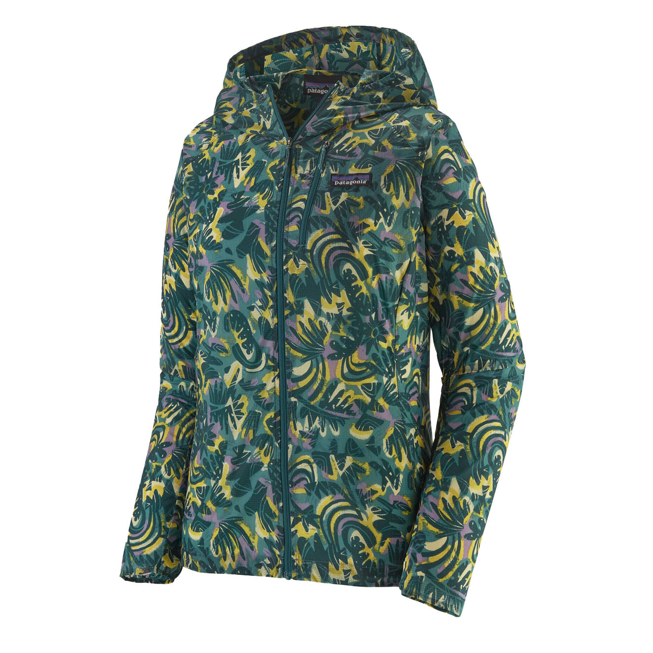 Patagonia Womens Houdini Jacket Wild Botanist / Wetland Blue - The Sporting Lodge