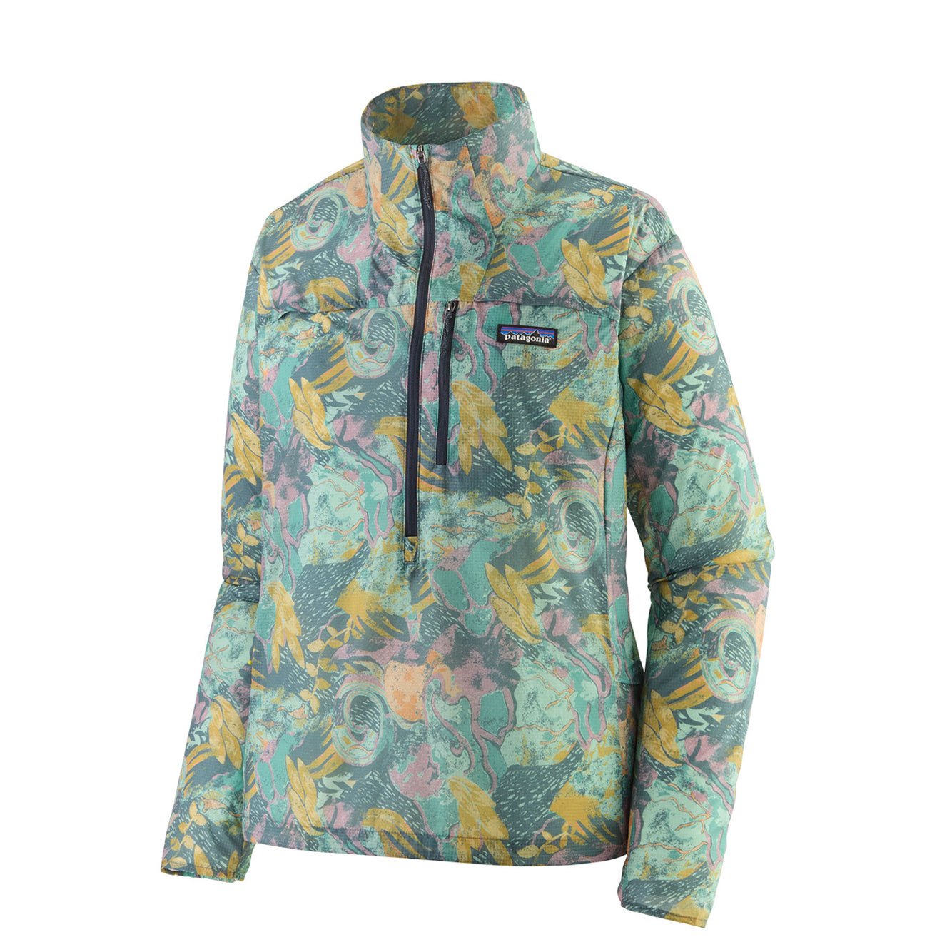Patagonia Womens Houdini Stash 1/2 Zip Pullover Moon Tripper Blue