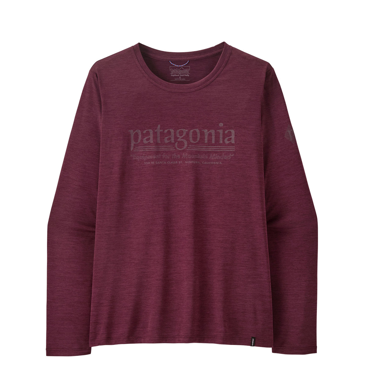 Patagonia Womens L/S Capilene Cool Daily Shirt Hut Tripper Berry Fig Light Berry Fig X-Dye