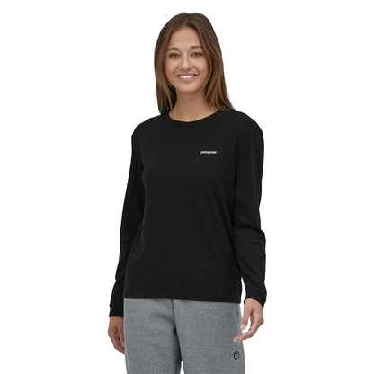 Patagonia Womens L/S P-6 Logo Responsibili-Tee Black