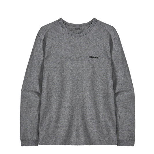 Patagonia Womens L/S P-6 Logo Responsibili-Tee Gravel Heather