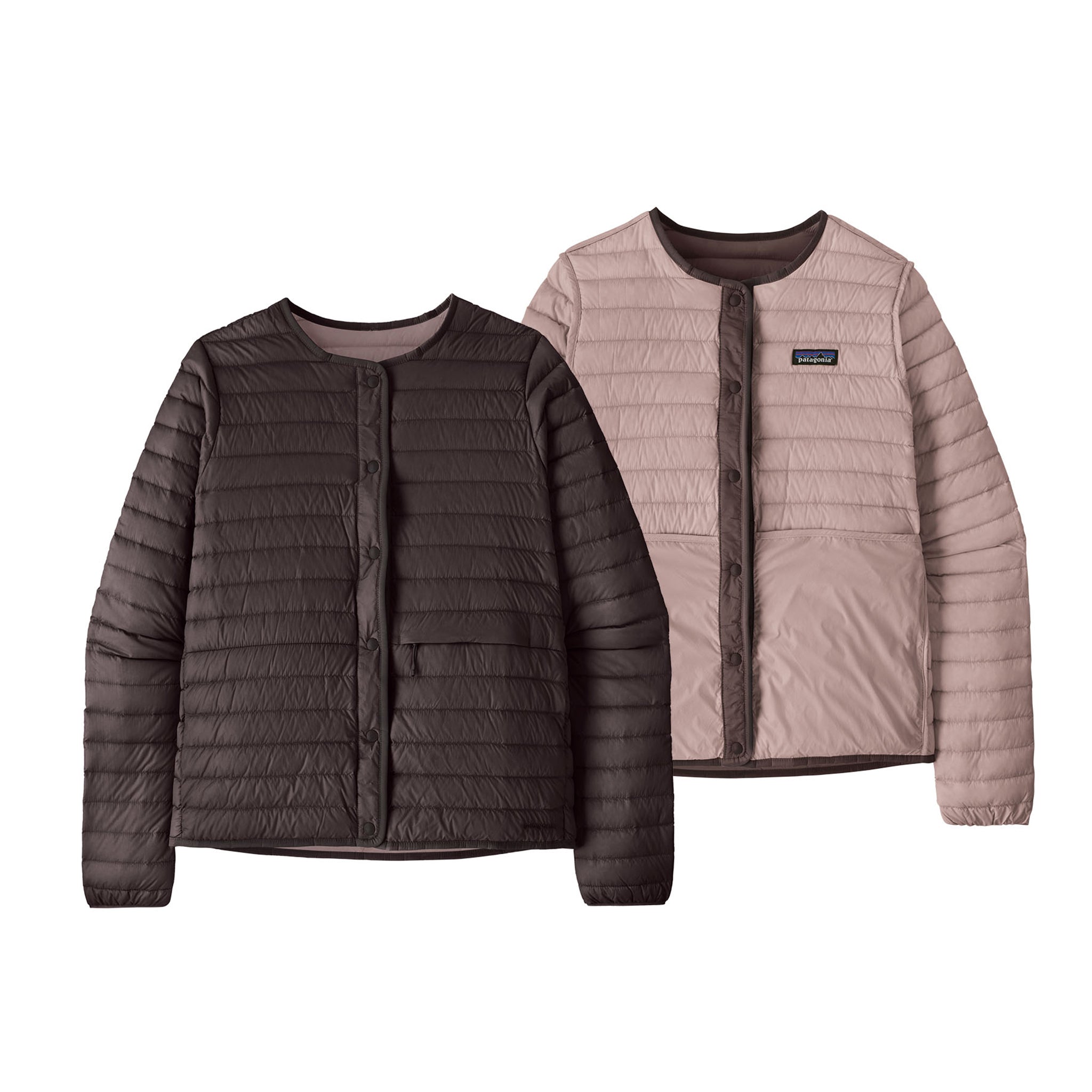 Patagonia Womens Lightweight Reversible Down Sweater Cardigan Den