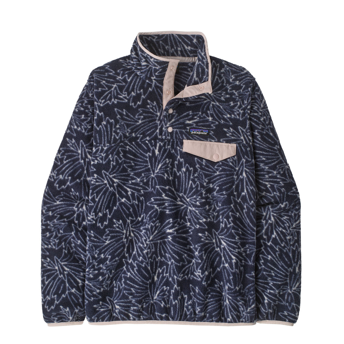 Patagonia Womens Lightweight Synchilla Snap-T Fleece Pullover Saxifrage / Sunken Blue