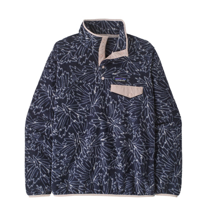 Patagonia Womens Lightweight Synchilla Snap-T Fleece Pullover Saxifrage / Sunken Blue