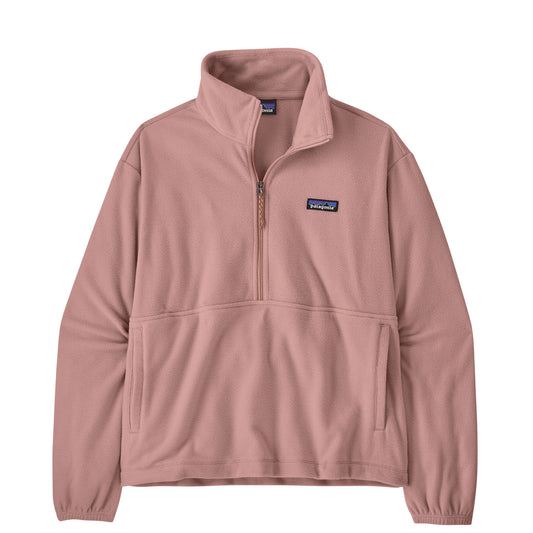 Patagonia Womens Micro D 1/2 Zip Fleece Pullover Fuzzy Mauve