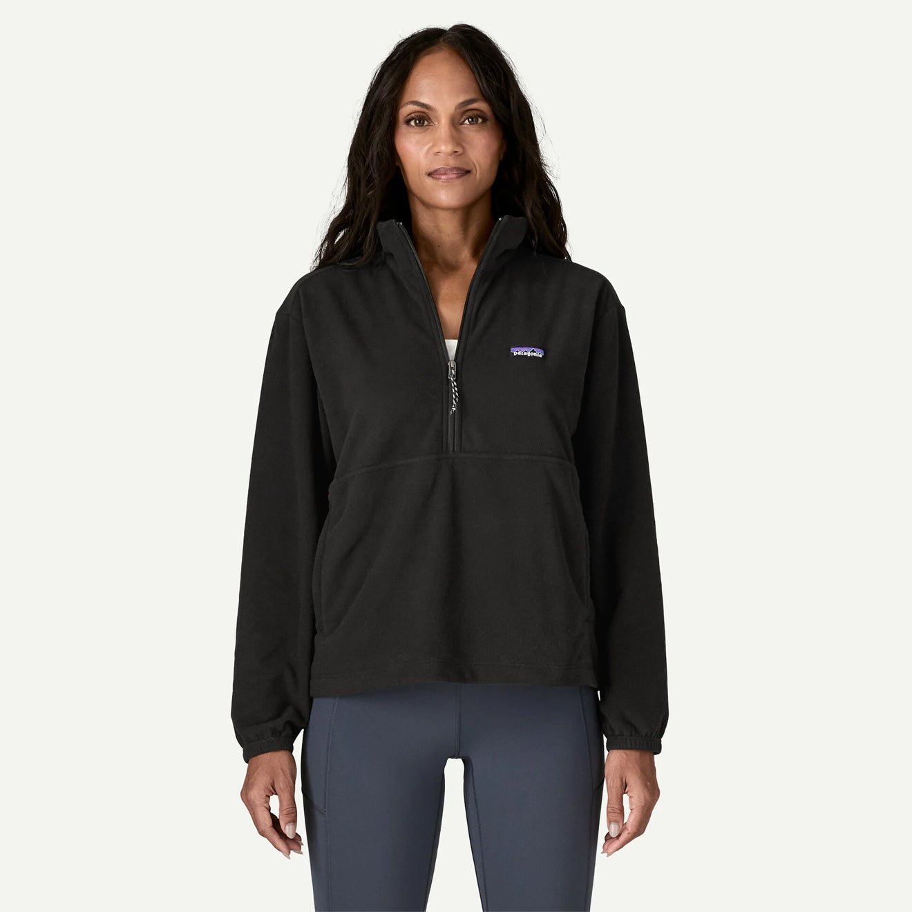 Patagonia Womens Micro D 1/2 Zip Fleece Pullover Thin Ice