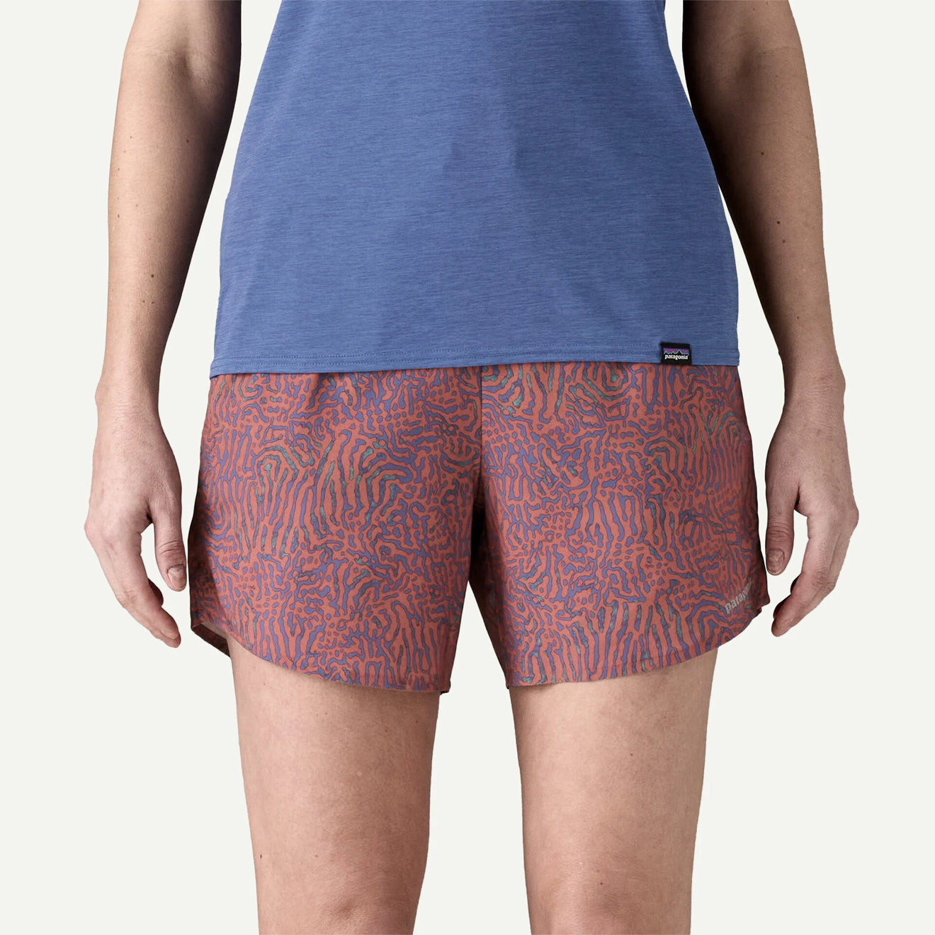 Patagonia Womens Multi Trails Shorts 5 1/2" Sea Run Potters Red