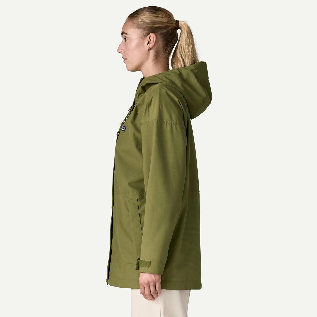 Patagonia Womens Outdoor Everyday Rain Jacket Caper Green - The Sporting Lodge