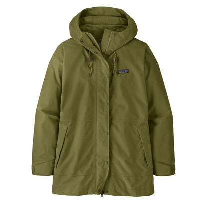 Patagonia Womens Outdoor Everyday Rain Jacket Caper Green - The Sporting Lodge