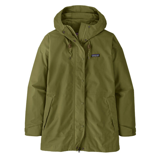 Patagonia Womens Outdoor Everyday Rain Jacket Caper Green - The Sporting Lodge