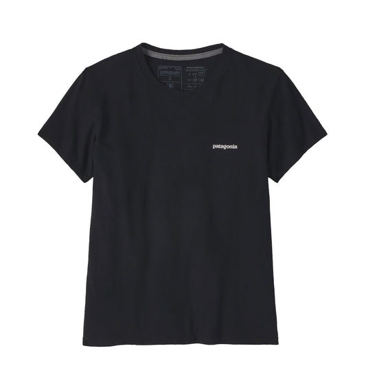 Patagonia Womens P-6 Logo Responsibili-Tee Black - The Sporting Lodge