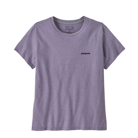 Patagonia Womens P-6 Logo Responsibili-Tee Concrete Purple
