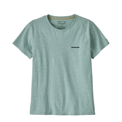Patagonia Womens P-6 Logo Responsibili-Tee P-6 Outline Virtually Blue