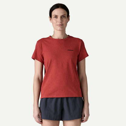 Patagonia Womens P-6 Logo Responsibili-Tee Potters Red