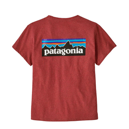 Patagonia Womens P-6 Logo Responsibili-Tee Potters Red