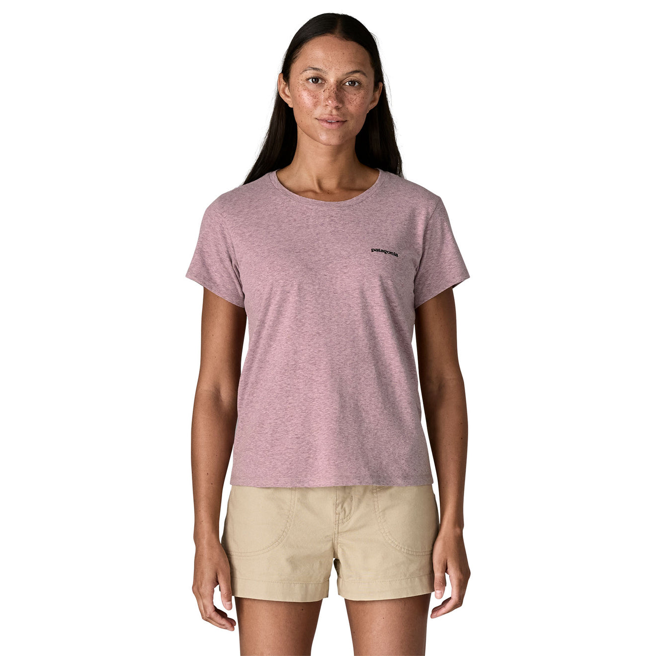 Patagonia Womens P-6 Logo Responsibili-Tee Quiet Violet