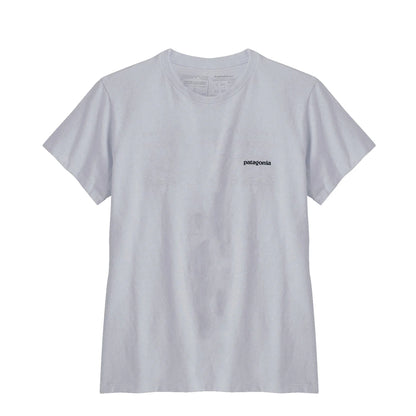 Patagonia Womens P-6 Logo Responsibili Tee White - The Sporting Lodge