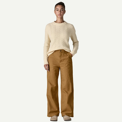 Patagonia Womens Point Reyes Canvas Wide-Leg Pants Nest Brown